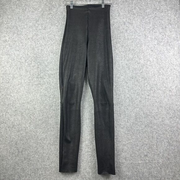 Commando Faux Leather Leggings Womens Small Black Stretch Perfect Control Pants - Picture 1 of 11